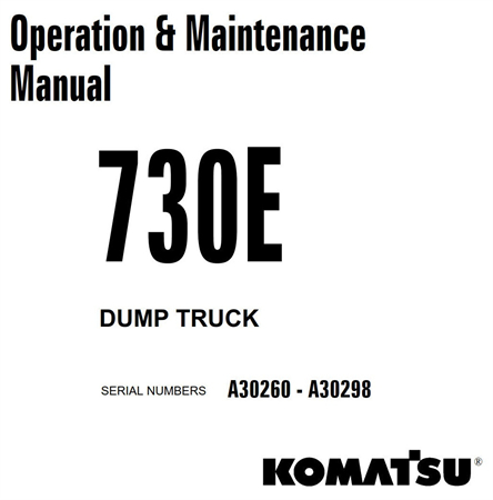 Komatsu 730E Dump Truck Operation & Maintenance Manual